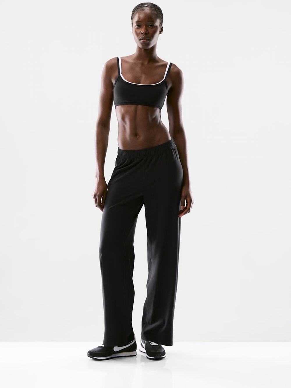 Aritzia Black Wide-Leg Lounge Pants
